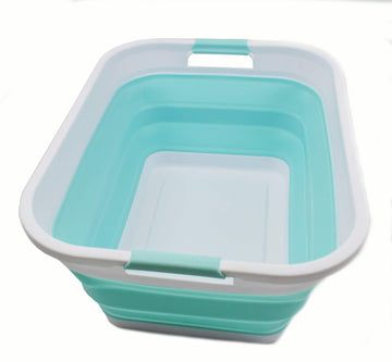 41L (10.8 gallon) Collapsible Plastic Laundry Basket-Foldable Pop Up Storage Container/Organizer-Portable Washing