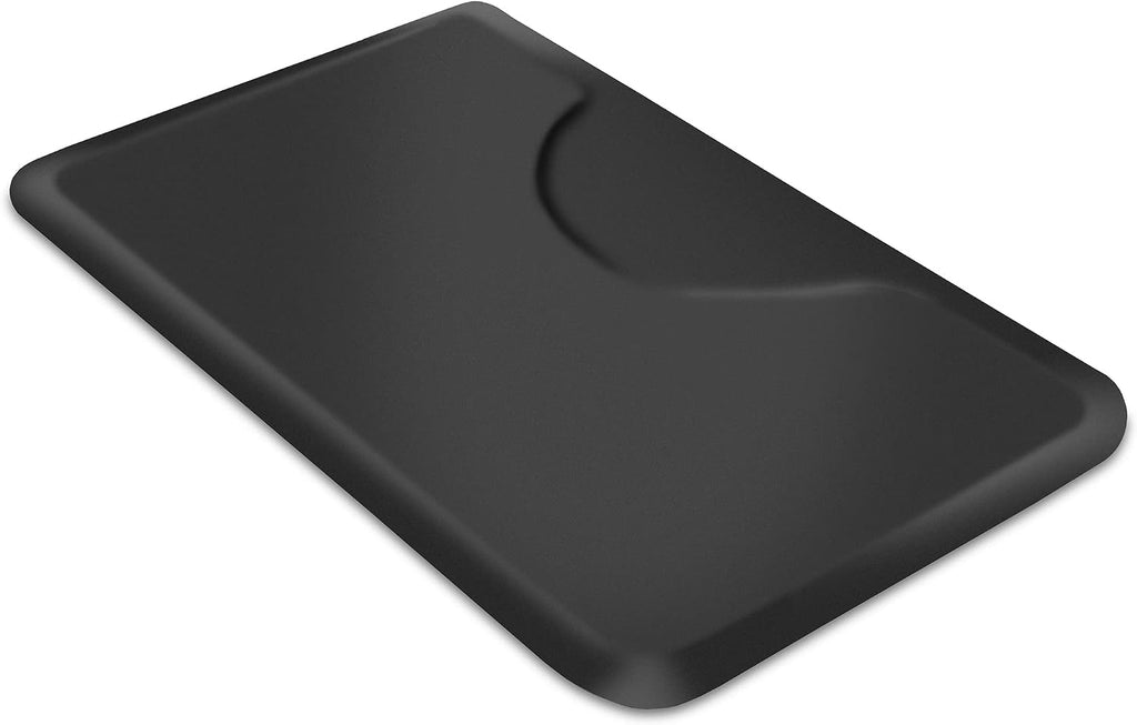 3 ft. x 5 ft. Salon & Barber Shop Chair Anti-Fatigue Floor Mat - Black Rectangle - 1/2 in. Thick