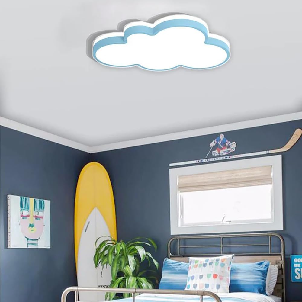 Cloud LED Flush Mount Ceiling Light, 19" Dimmable Nursery Light Fixture