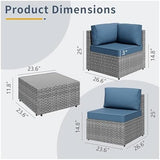 5-Piece Rattan Outdoor Patio Furniture Set - Conversation | All-Weather Resistant for Patio, Garden & Porch