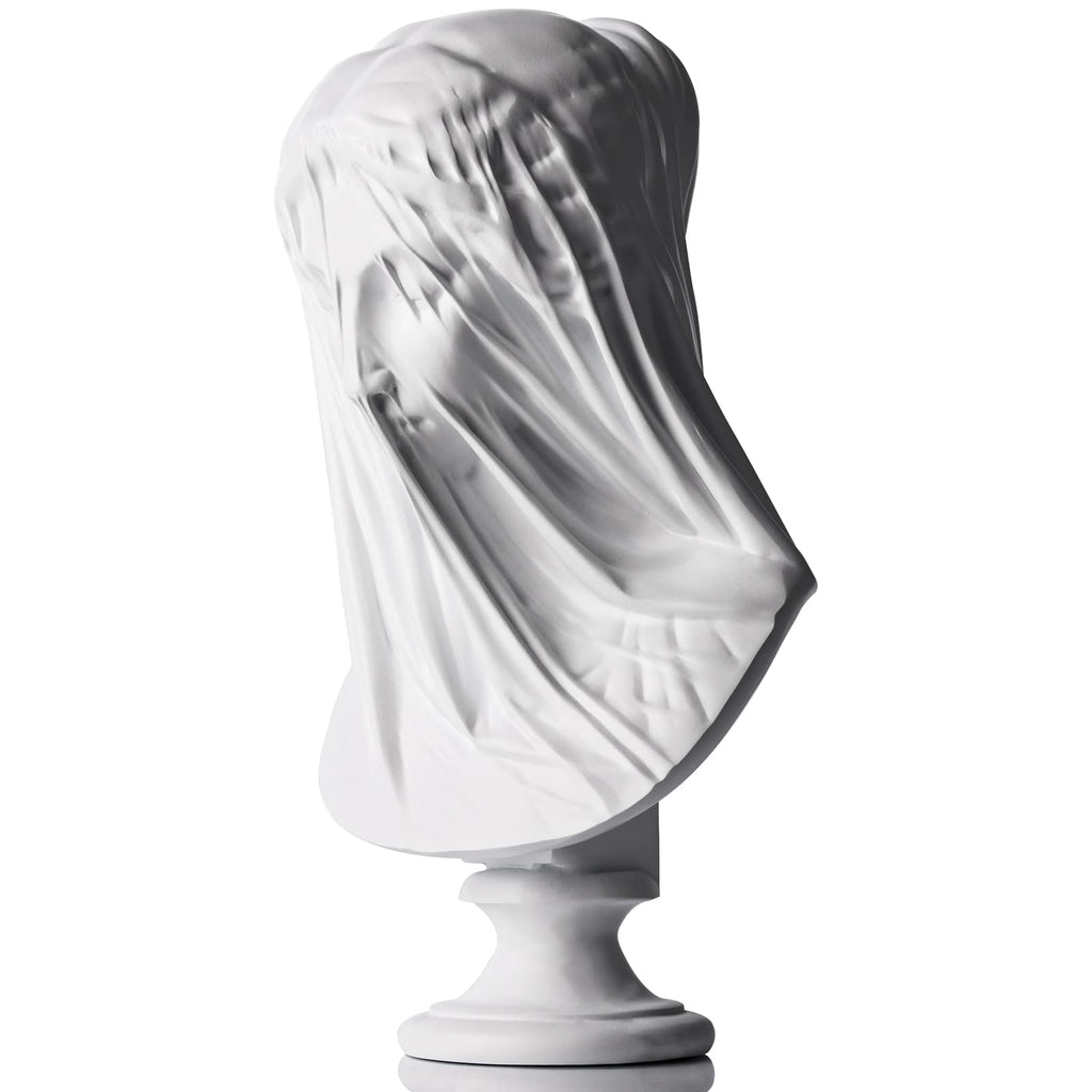13 Inch Veiled Lady Bust Greek Goddess Statue, Large Classic Bust Greek Mythology Decor Gifts, Veiled Lady Bust