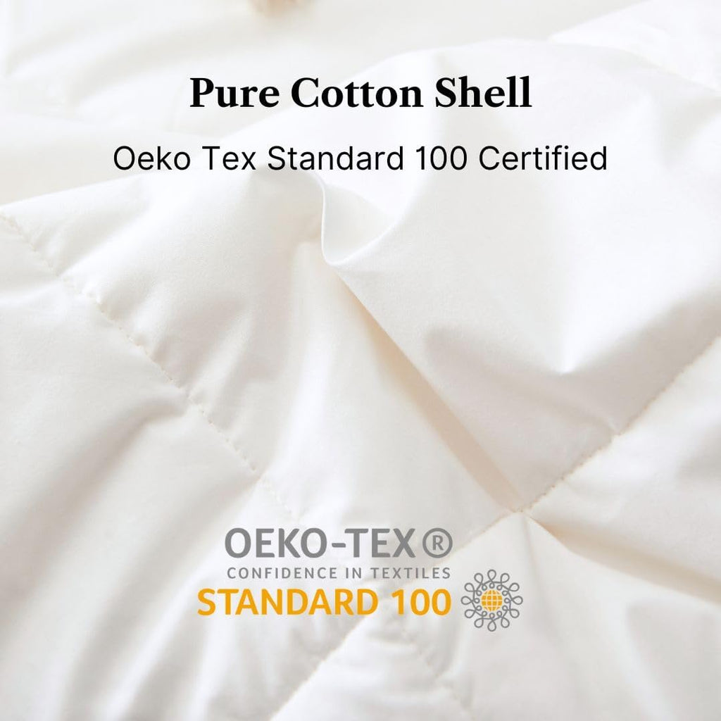 Royal Elite-Canadian Down Comforter Twin- Made in Canada White Down Duvet Insert with Corner Tabs- RDS Certified White