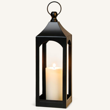 Modern Farmhouse Lantern Decor Metal Decorative Hanging Candle Lanterns