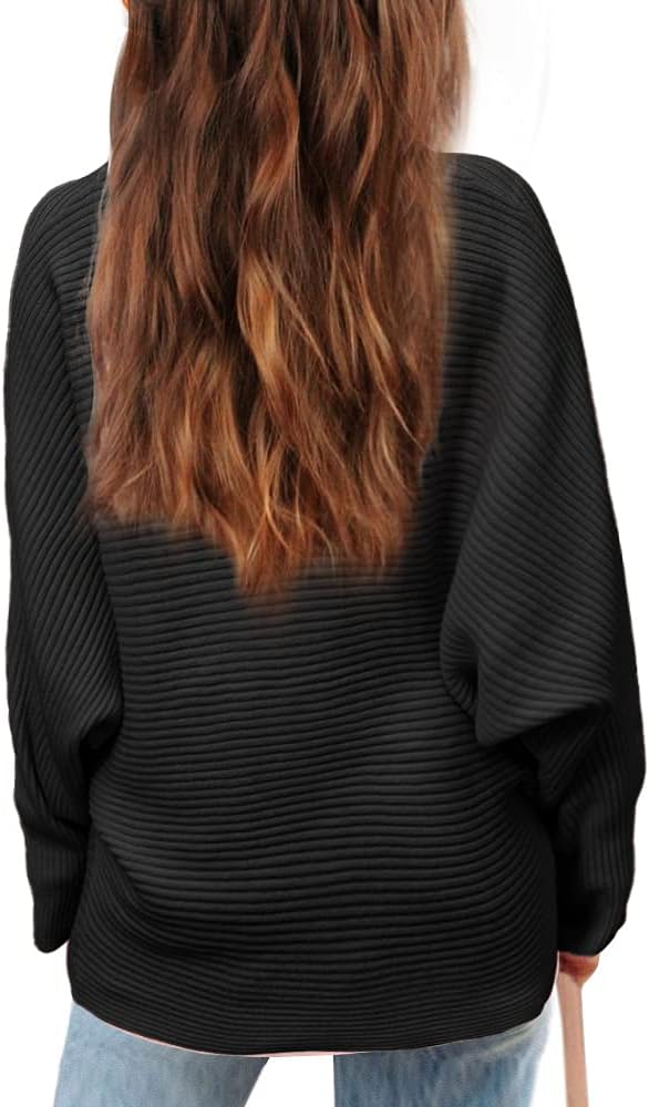 Girl's Oversized Turtleneck Fall Sweaters Kids Batwing Long Sleeve Slouchy Chunky Cute Pullover Jumper Shirts