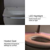 K-77795 Eir Comfort Height One-Piece Elongated, Dual-Flush, Smart Toilet with Bidet Built In, White