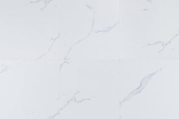 Peel and Stick Vinyl Floor Tiles | White Marble | 30 Tiles