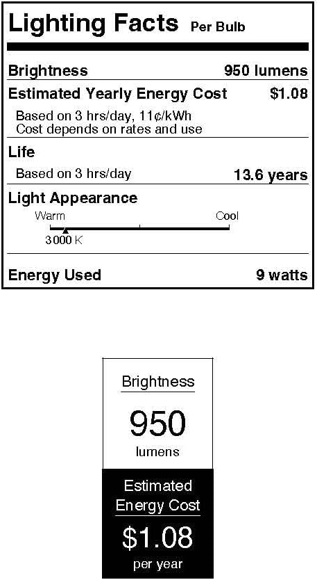 9 Watt (100 Watt Equivalent) A15 Dimmable Clear Filament LED Light Bulb, Medium Base, 6 Pack