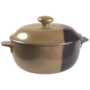 Gold Dust Black 2-1/2-Quart Covered Casserole