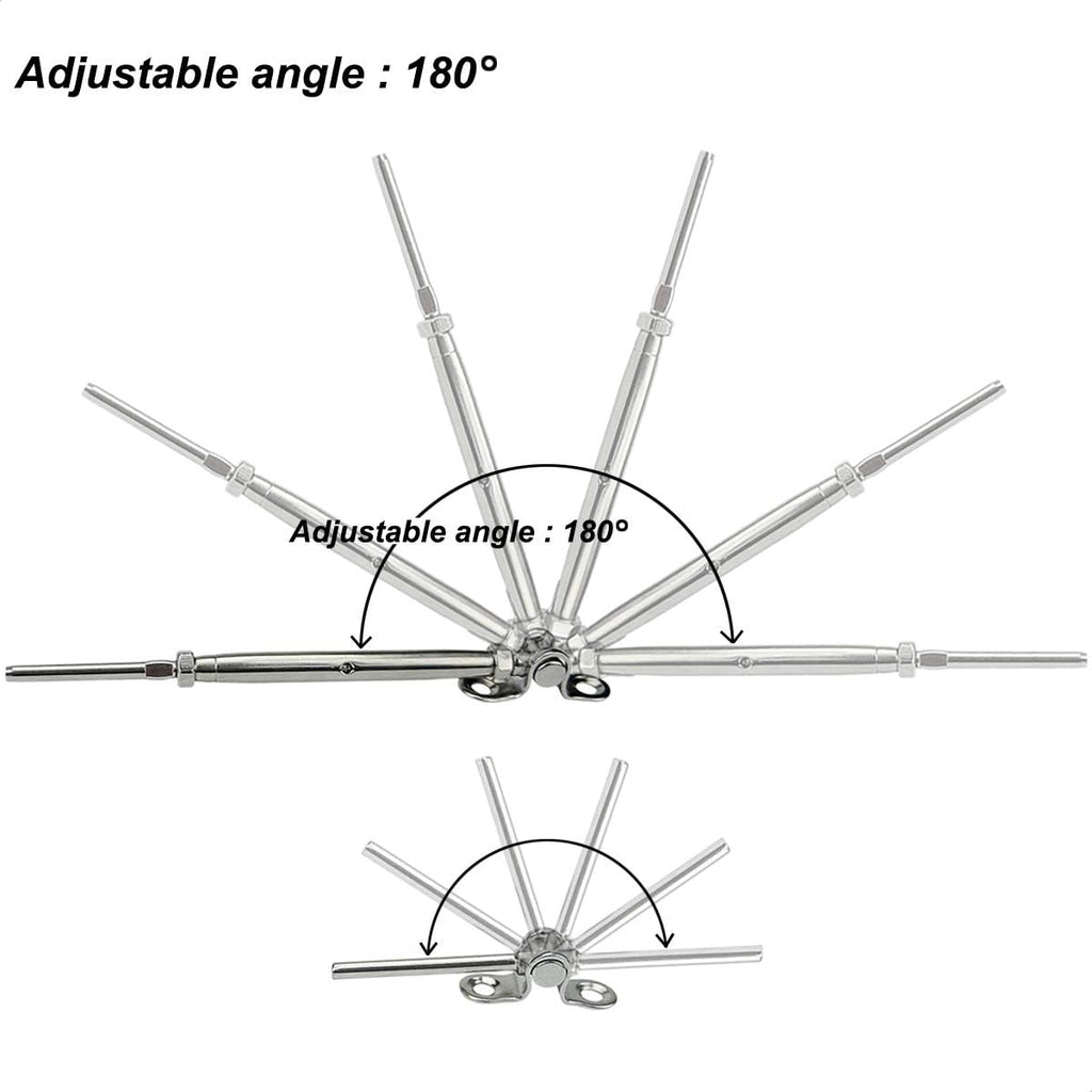 Cable Railing Hardware, 30 Pairs T316 Marine Grade Stainless Steel Cable Railing Kit for 1/8 Inch Cable Railing