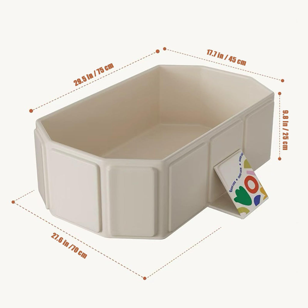Foldable Baby Bathtub, Large Collapsible Kids Bath Tub for Toddlers & Infants, Space-Saving Portable Bath Bucket with