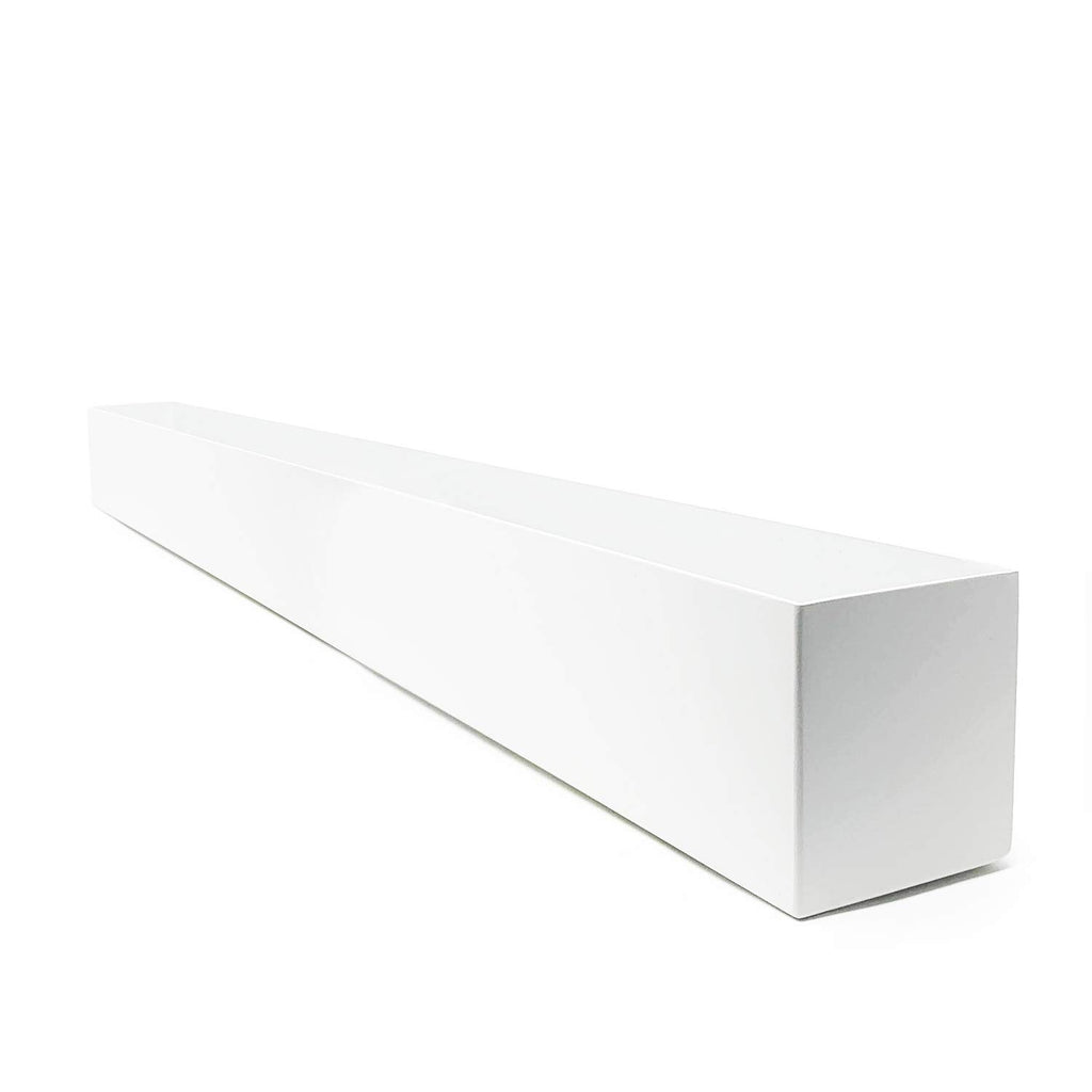 Modern Metal Trough Rectangle Planter 32 inch, White