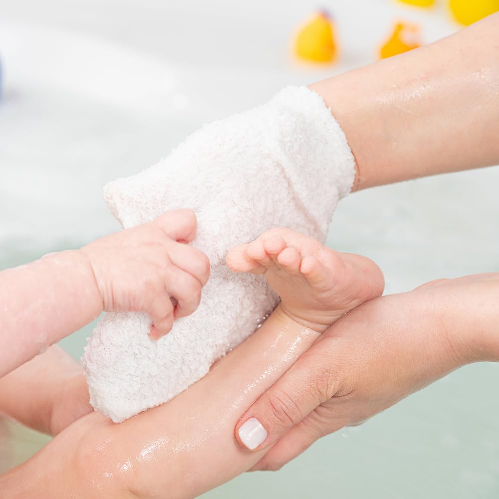 Hypoallergenic Natural Baby Sponge & Wash Cloth Set for Bath - Ultra-Soft, Gentle, Safe for Newborns, Infants &
