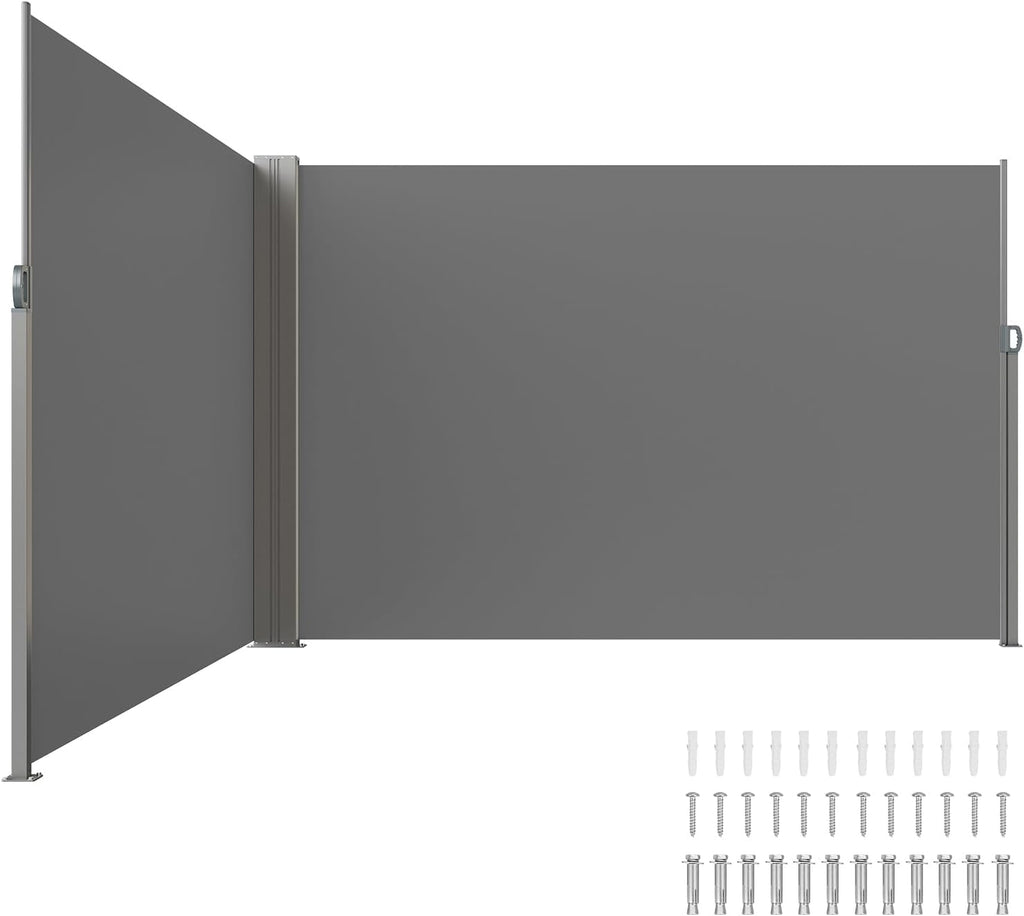 Retractable Side Awning, 79 x 236 in Outdoor Folding Privacy Screen, Waterproof & UV-Resistant Patio Privacy Screen