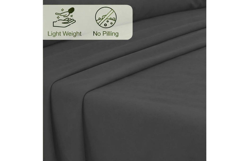 Percale Cotton Sheet Set Full Size, 4‐Piece, 100% Combed Cotton Sheets, Crisp & Cool, 16 in Deep‐Pocket Fitted Sheet