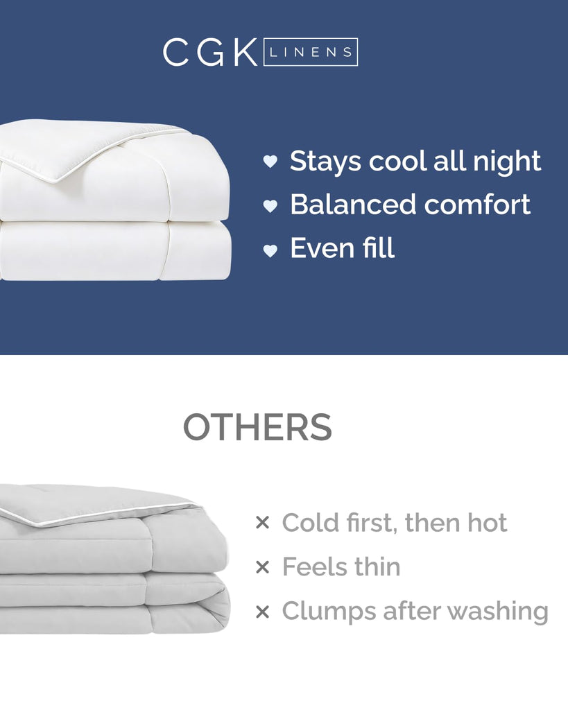 CGK Cooling Comforter King - Summer Blanket - 104x90 (White)