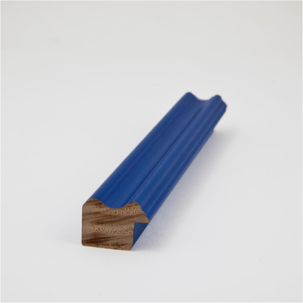 24x36 Inch Blue Picture Frame, This 1" Custom Wood Poster Frame is Blue Stain on Red Leaf Maple, for Your Art or