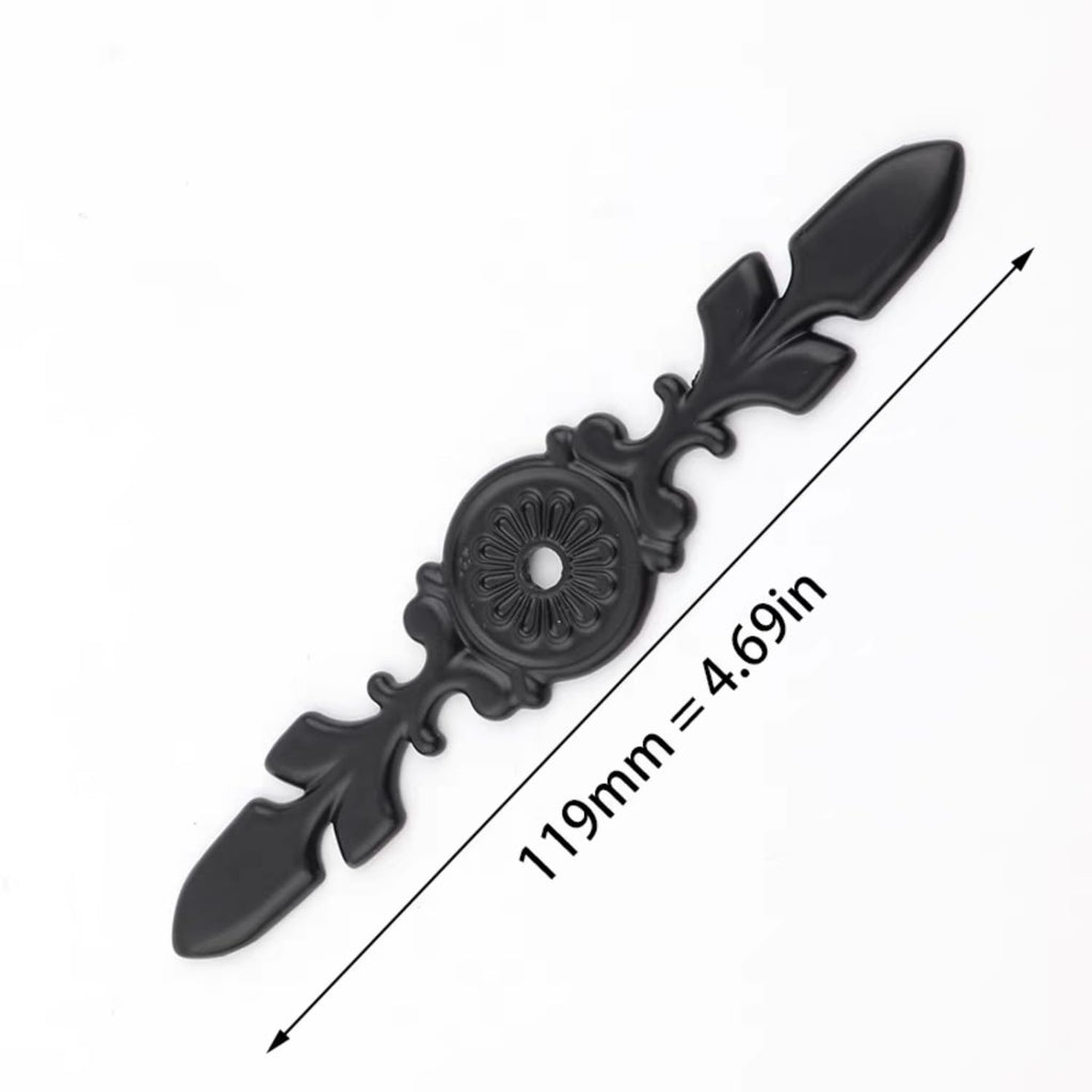10 Packs Cabinet Knob Back Plates, 4.7in Length and 0.9in Width, Black