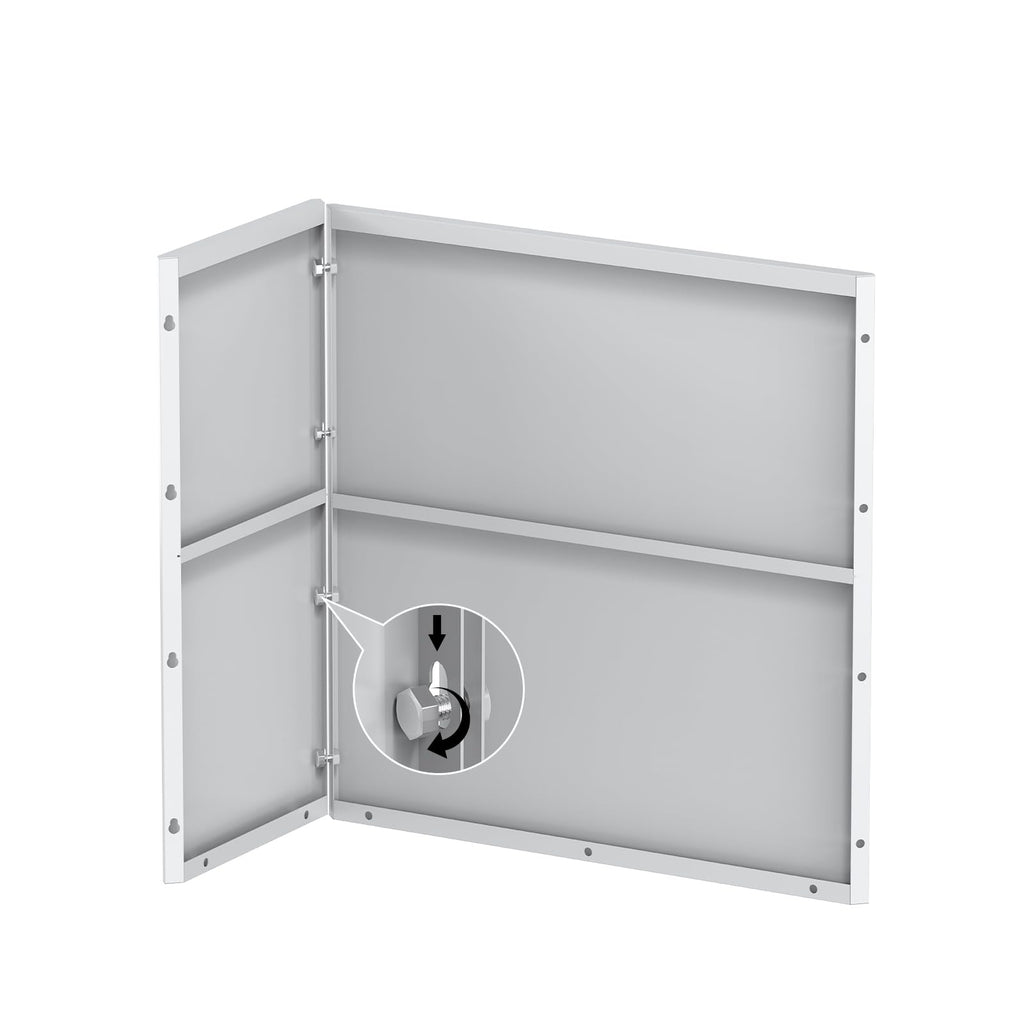 Tall Planter -24X12X24inch Planter Box with Removable Insert Shelf, White