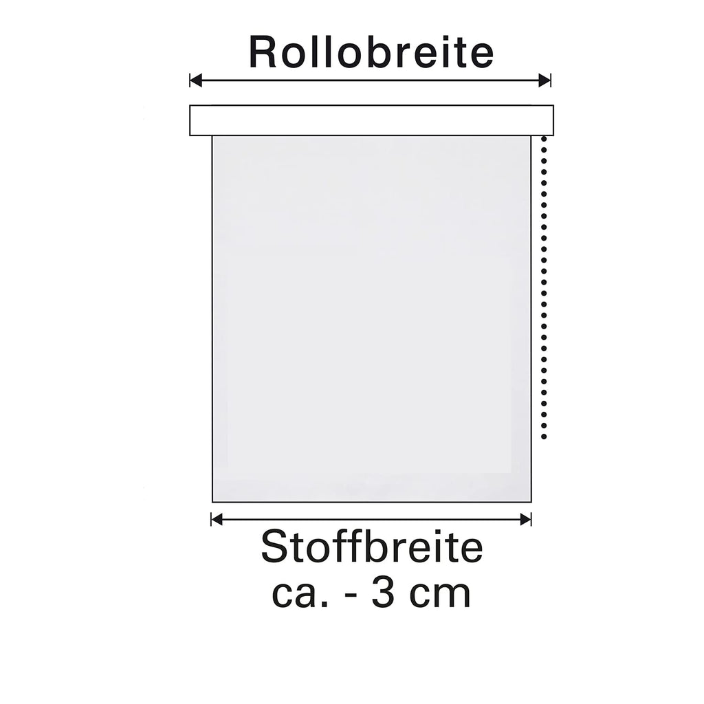 Decor Scandinavian Roller Blind, No Drilling Required, for Gluing or Clamping, Opaque, Translucent, White/Natural, 70