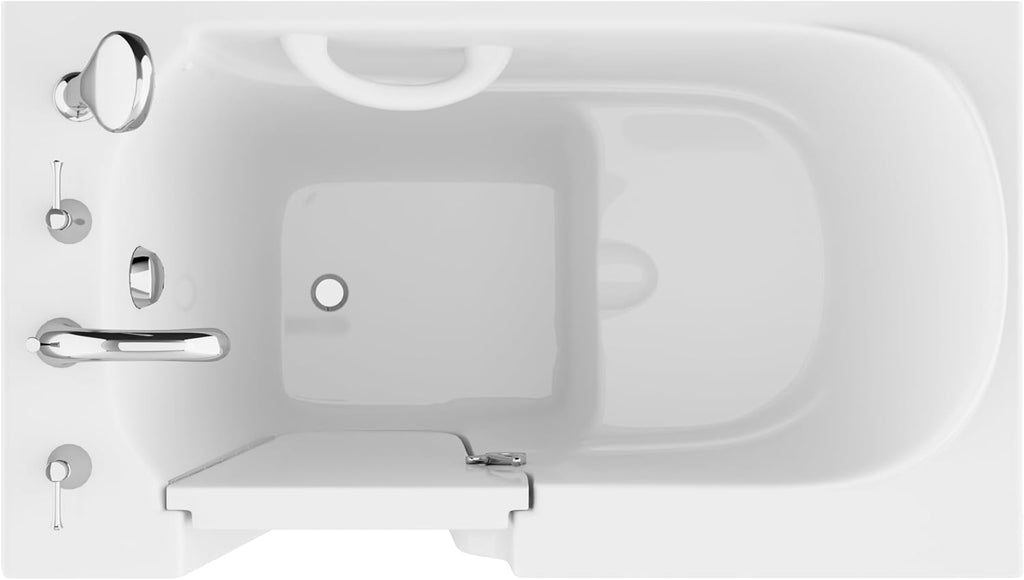 Tubs Series Wide Opening Door Left Drain Quick Fill Walk-In Soaking Tub in White Finish 26 in. x 46 in. | AMZ2646LWS