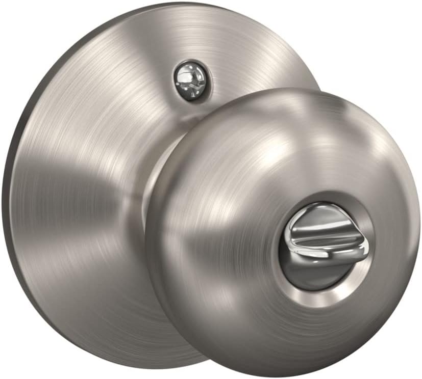 Plymouth Keyed Entry Door Knob, Interior/Exterior, Satin Nickel