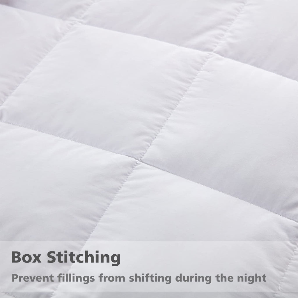 Lightweight Down Feather Fibers Blanket, Summer Cooling Down Feather Fibers Comforter Full/Queen Size, Ultra-Soft