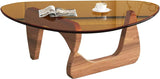 Modern Glass Coffee Table, Mid Century Small Coffee Table