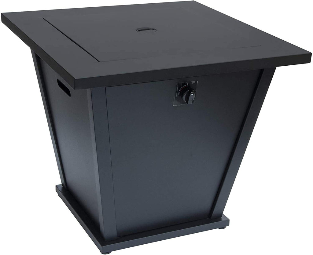 28in Olivera Fire Table, Black