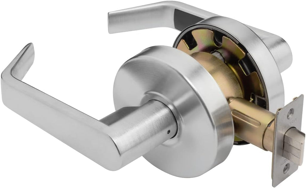 Grade 2 Commercial Duty Passage Lever, ADA, Satin Chrome Finish - Door Lever