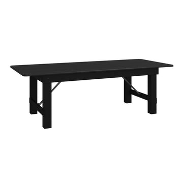 96x40 in Locking Folding Table, Black
