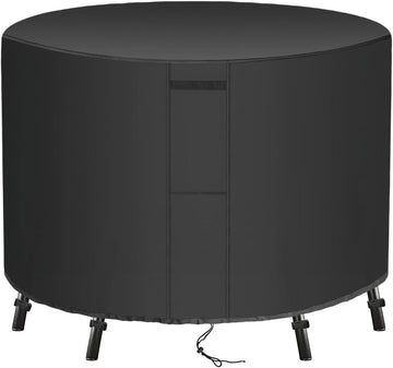 Outdoor Furniture Covers, Custom Size 48"(D) x 28"(H) Round Patio Table and Chair Waterproof Covers, Heavy Duty