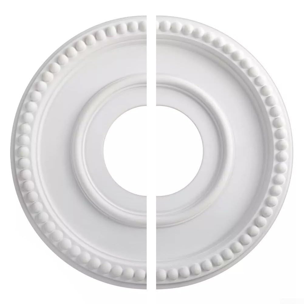 PU Split Ceiling Medallion 315mm Round Medallions Ornament for Chandelier Fan Light Fixture Living Room Bedroom