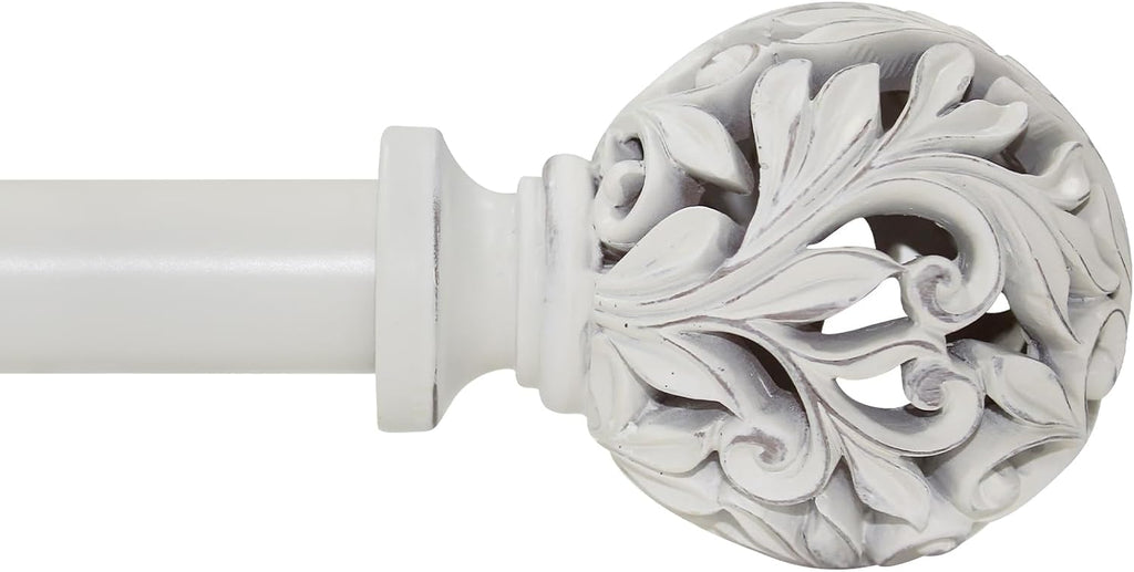 Heavy Duty Curtain Rod,1-Inch Diameter Adjustable Drapery Rod with Decorative Openwork