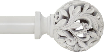 Heavy Duty Curtain Rod,1-Inch Diameter Adjustable Drapery Rod with Decorative Openwork