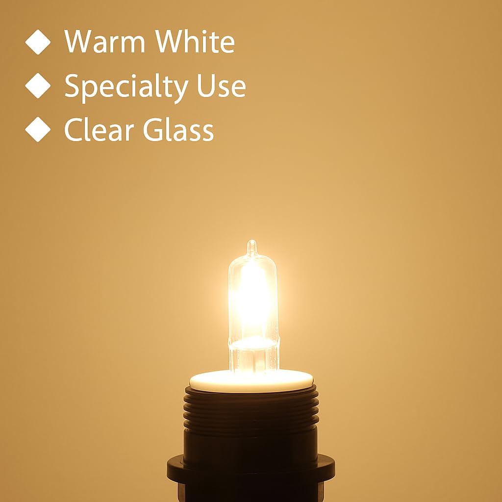 JDE11 100W Halogen Bulb,E11 Mini Base,Dimmable,T4 Bulb,2800K,4-Pack