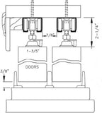 Sliding Closet Door SARTODOORS Lucia 1299 Bypass Interior Doors with Mirror, Solid Wood, 36x96, Whit