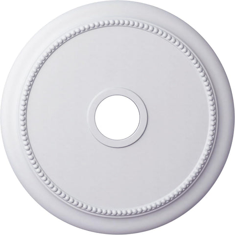 Crendon Ceiling Medallion, 24 1/8"OD x 4 3/8"ID x 2 1/4"P (Fits Canopies up to 4 3/8"), Factory Prim