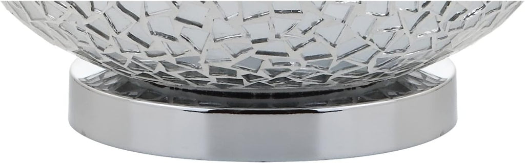 JYL1056A Emilia 26" Mirrored Mosaic LED Table Lamp Contemporary Glam Bedside Desk Nightstand Lamp Living Room Office