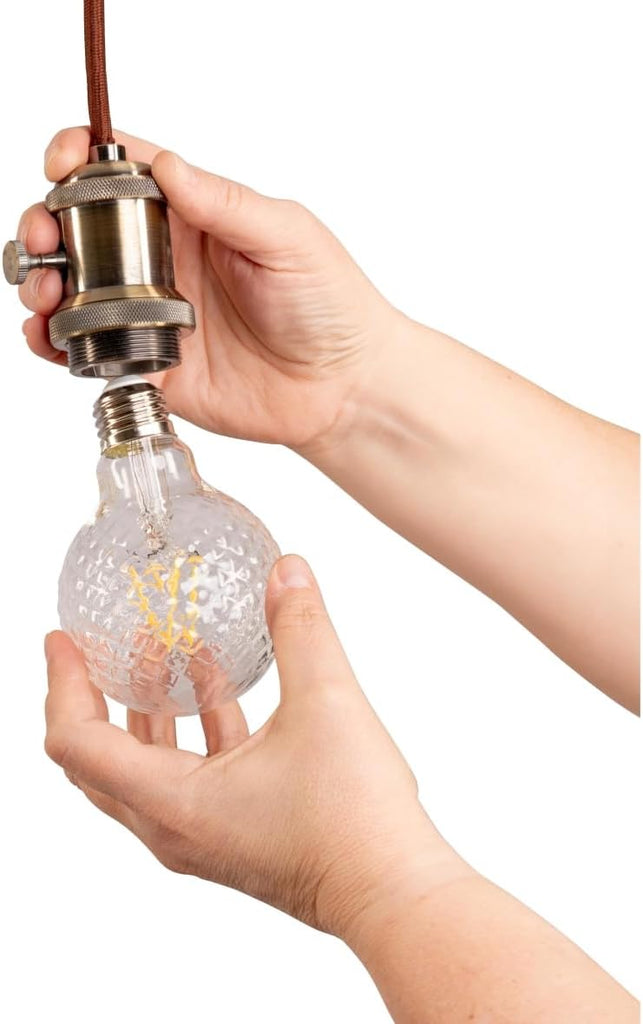 5268000 5.5 Watt (40 Watt Equivalent) Cut Glass G25 Dimmable Clear Filament LED Light Bulb, Medium Base