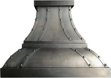 Copper Wall Mount Range Hood 1150 CFM LED Lights Dishwasher-Safe Baffle Filters