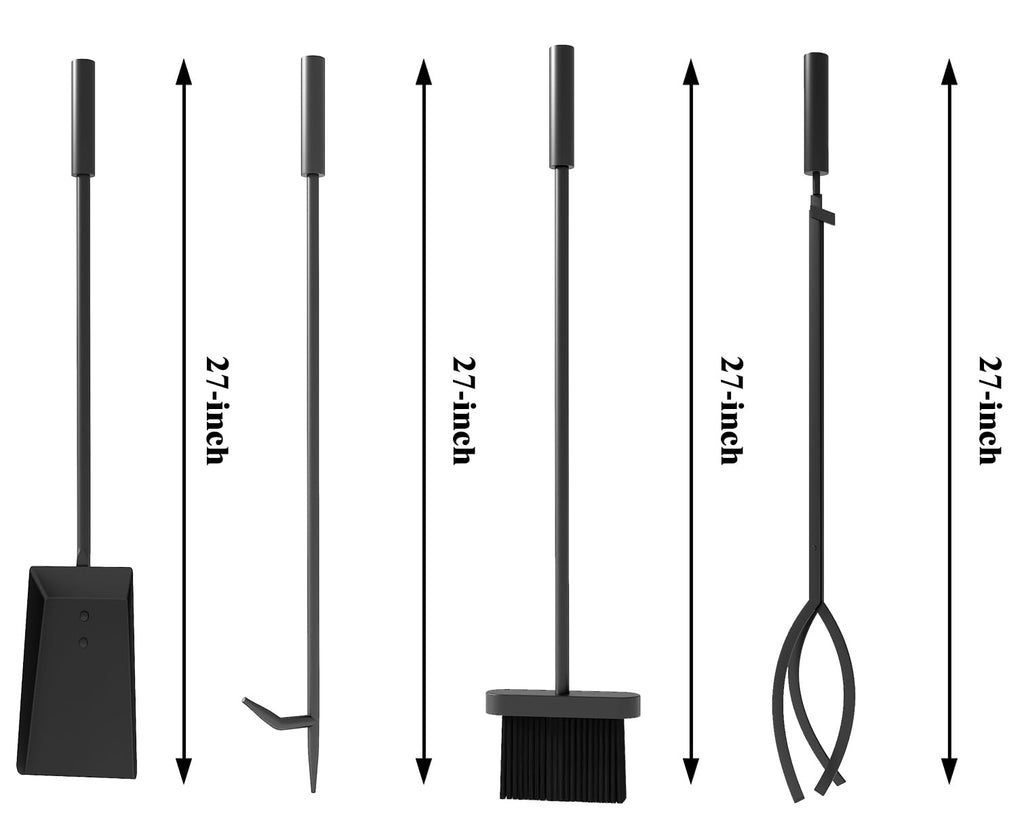 5-Piece Wrought Iron Indoor Fireplace Tools Set