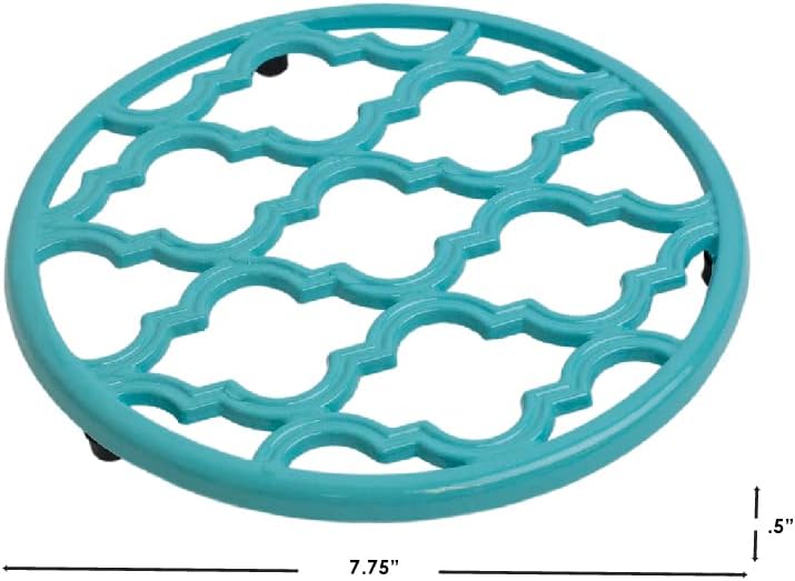 Lattice Collection Cast Iron Trivet for Serving Hot Dish, Pot, Pans & Teapot on Kitchen Countertop or Dinning - Set of 2