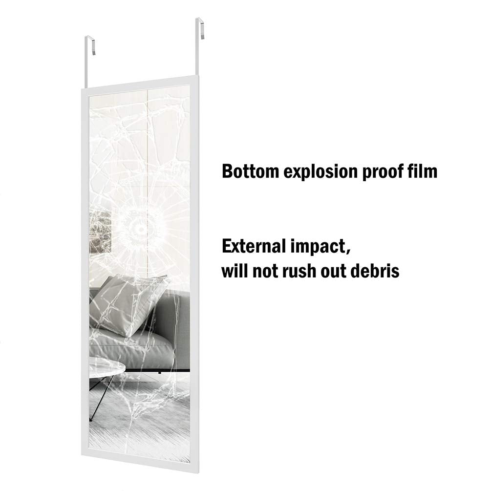 Over The Door Full Length Mirror Wall Mounted Hanging Full Body Length