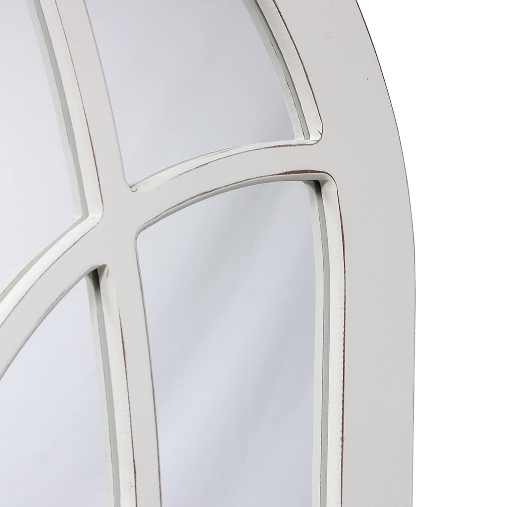 Farmhouse Large Arched Window Pane Mirror Wall Decor 36 x 24 inch