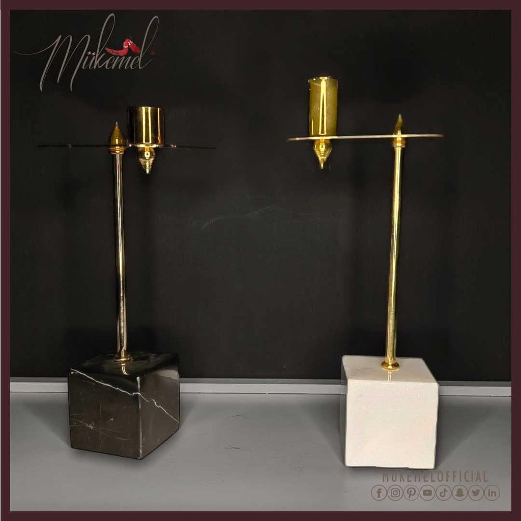 On edge (11.0 inch, Full set, Home Décor, Luxury candle holder,Handmade Marble Decoration, Natural Marble) Designs