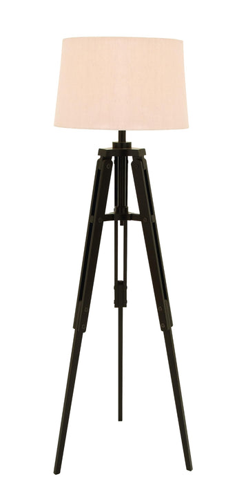 Wood Floor Lamp, Lamp 21" x 21" x 62", Black
