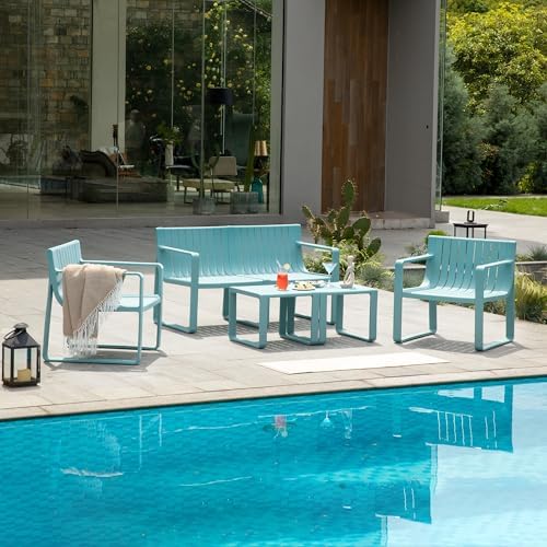 4-Piece Wicker Outdoor Patio Furniture Set - Conversation | All-Weather Resistant for Patio, Garden & Porch