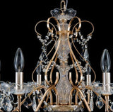 6 Light Crystal Chandelier Light Fixture Modern Chandelier Crystal Lighting, French Gold Crystal Raindrop Chandelier for Dining Room,Bedroom,Living Room, H23 x D24 A101-B0C1JJ94L8