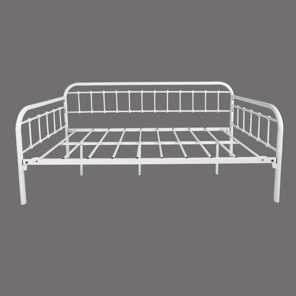 Multi-Purpose Metal Daybed Frame Twin Size, White Color