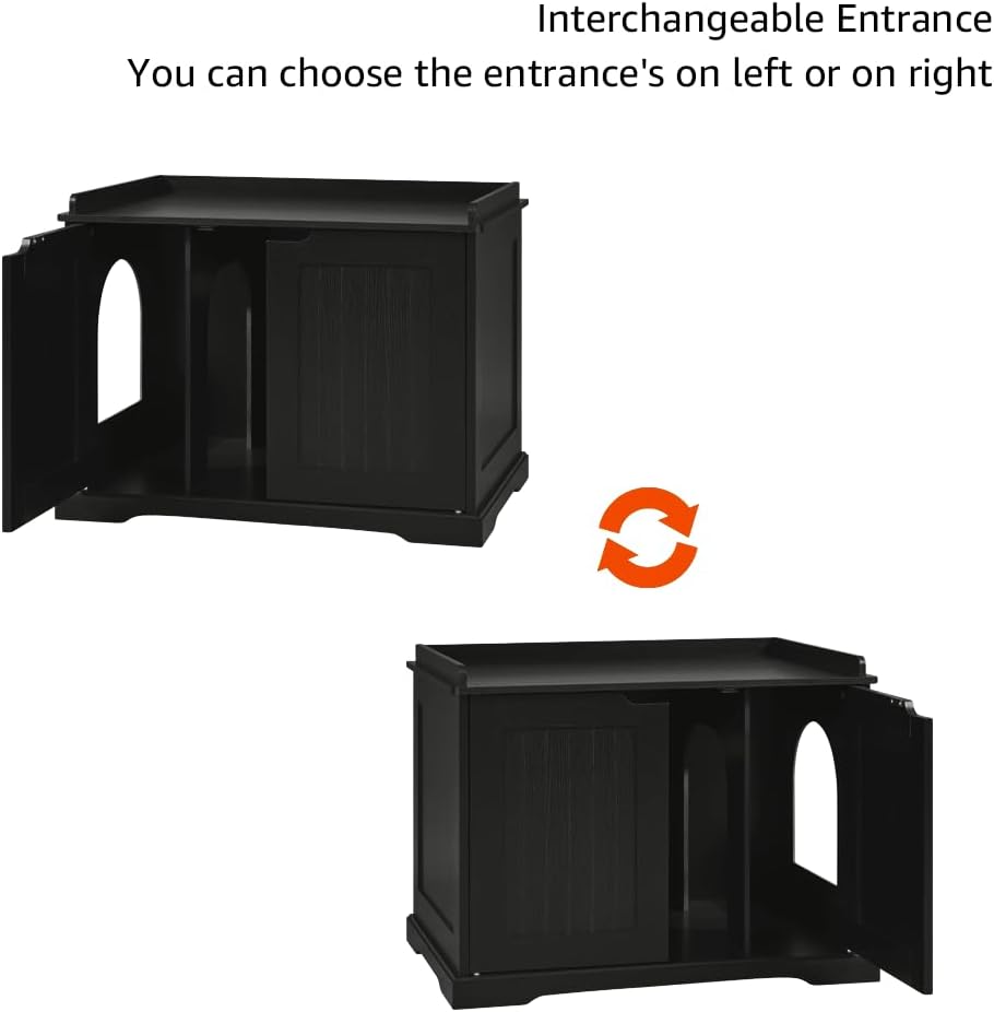 Cat Litter Box Enclosure Furniture, Hidden Litter Box Cover